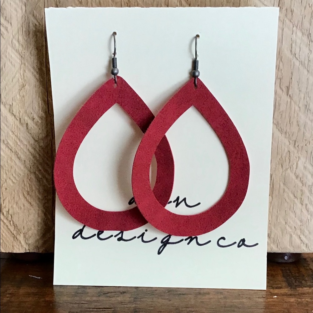 Valentine faux leather earrings